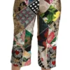 Dolce & Gabbana Women's Elegant High Waist Cropped Silk Blend Trousers