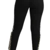 Dolce & Gabbana Women's Gold Leopard Jacquard High Waist Pants