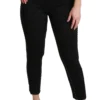 Dolce & Gabbana Women's Elegant High Waist Skinny Black Brocade Pants