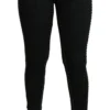Dolce & Gabbana Women's Elegant High Waist Skinny Black Brocade Pants