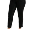 Dolce & Gabbana Women's Elegant High Waist Skinny Black Brocade Pants