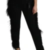 Dolce & Gabbana Women's Elegant High Waist Wool Blend Pants