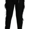 Dolce & Gabbana Women's Elegant High Waist Wool Blend Pants