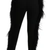 Dolce & Gabbana Women's Elegant High Waist Wool Blend Pants