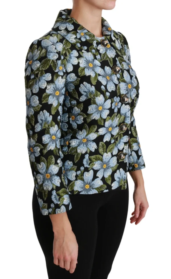 Dolce & Gabbana Women's Elegant Floral Brocade Blazer Coat Jacket