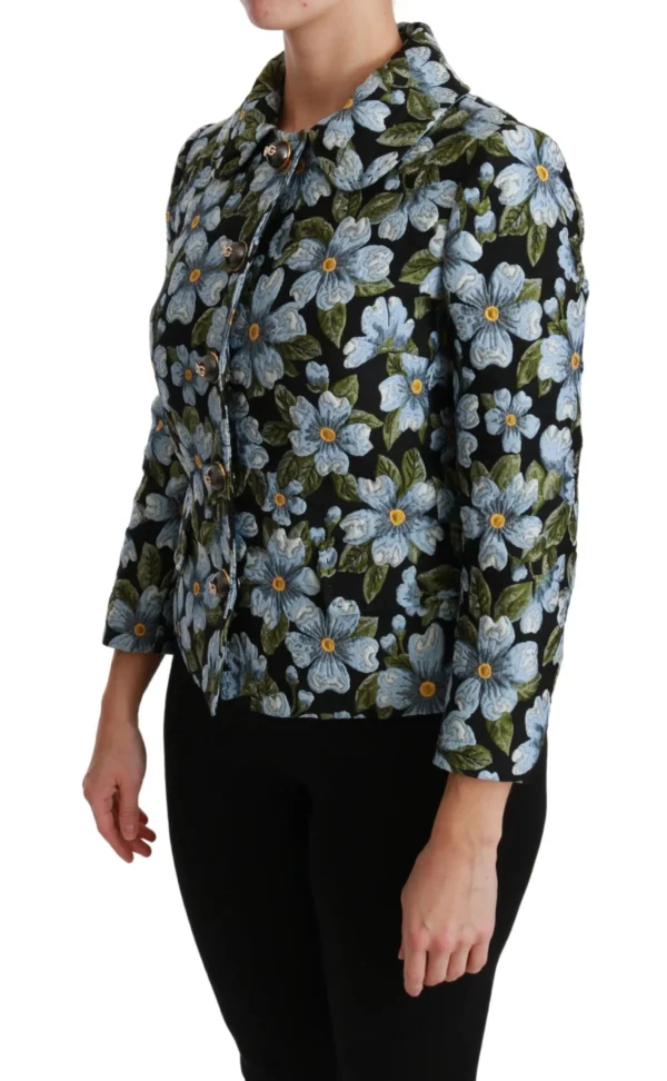 Dolce & Gabbana Women's Elegant Floral Brocade Blazer Coat Jacket