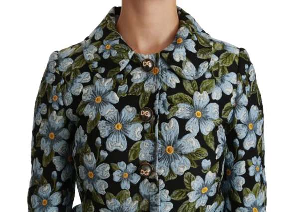 Dolce & Gabbana Women's Elegant Floral Brocade Blazer Coat Jacket