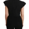 Dolce & Gabbana Women's Elegant Black Cropped Blazer Vest