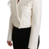 Dolce & Gabbana Women's Elegant White Double Breasted Blazer Jacket