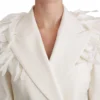 Dolce & Gabbana Women's Elegant White Double Breasted Blazer Jacket