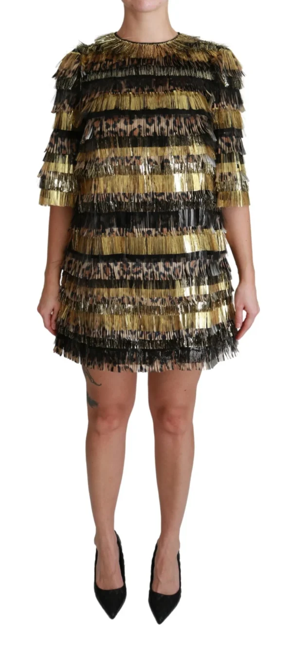 Dolce & Gabbana Women's Elegant Sheath Mini Leopard Dress
