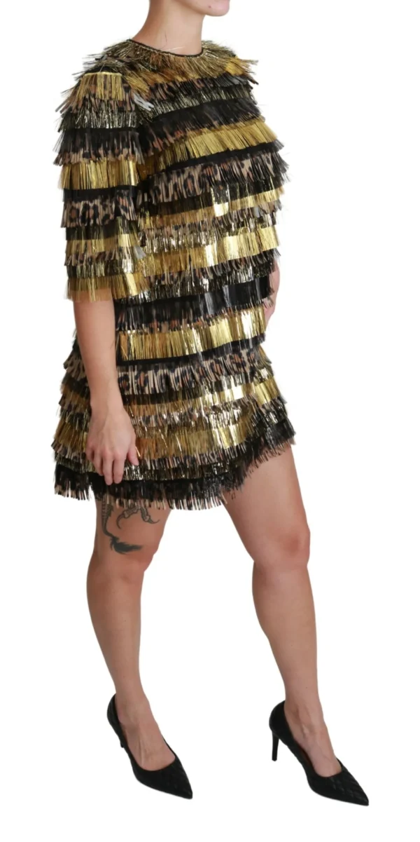 Dolce & Gabbana Women's Elegant Sheath Mini Leopard Dress