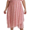 Dolce & Gabbana Women's Elegant Pleated Midi A-Line Dress