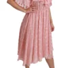 Dolce & Gabbana Women's Elegant Pleated Midi A-Line Dress