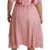 Dolce & Gabbana Women's Elegant Pleated Midi A-Line Dress