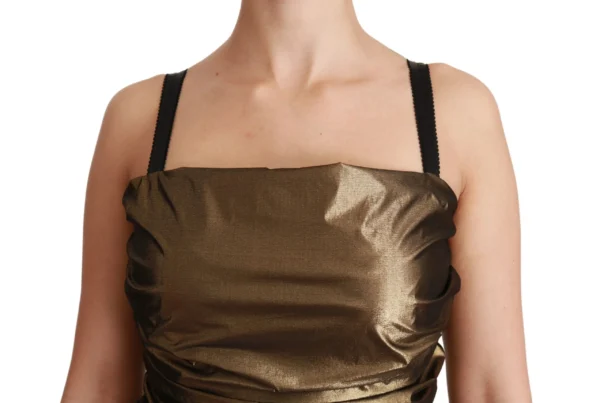 Dolce & Gabbana Women's Bronze Bodycon Sheath Mini Dress