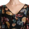 Dolce & Gabbana Women's Elegant Sea Shells Print Silk Midi Dress