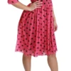 Dolce & Gabbana Women's Elegant Polka Dot A-Line Knee Length Dress