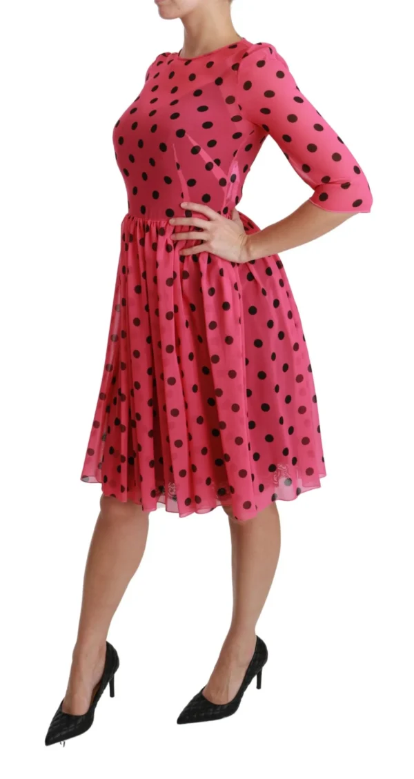 Dolce & Gabbana Women's Elegant Polka Dot A-Line Knee Length Dress