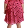 Dolce & Gabbana Women's Elegant Polka Dot A-Line Knee Length Dress
