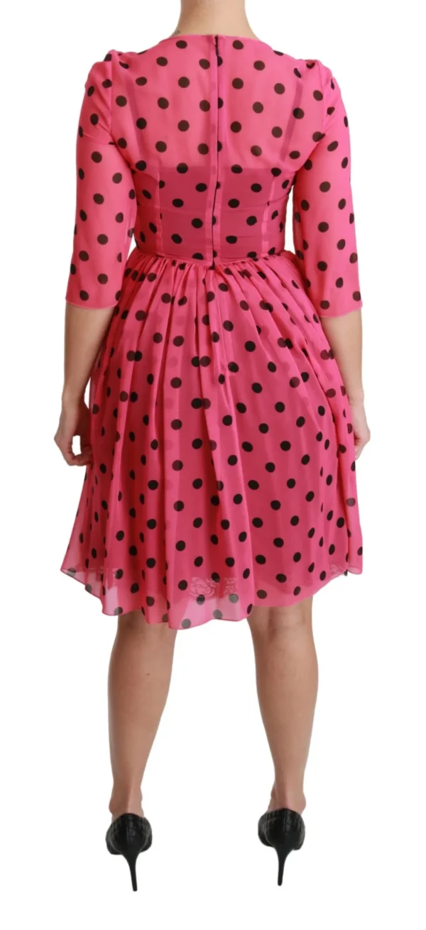 Dolce & Gabbana Women's Elegant Polka Dot A-Line Knee Length Dress