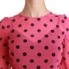 Dolce & Gabbana Women's Elegant Polka Dot A-Line Knee Length Dress
