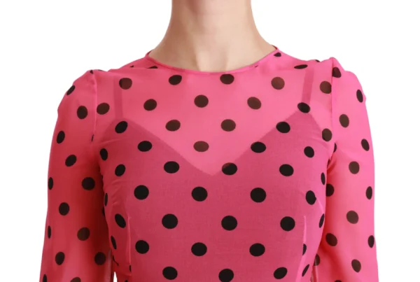 Dolce & Gabbana Women's Elegant Polka Dot A-Line Knee Length Dress