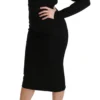 Dolce & Gabbana Women's Elegant Black Bodycon Sheath Midi Dress