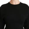 Dolce & Gabbana Women's Elegant Black Bodycon Sheath Midi Dress