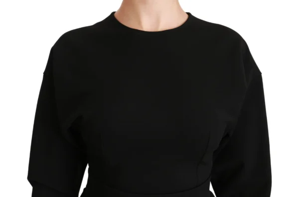 Dolce & Gabbana Women's Elegant Black Bodycon Sheath Midi Dress