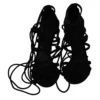 Dolce & Gabbana Women's Elegant Black Suede Stiletto Ankle Strap Sandals