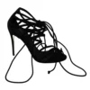 Dolce & Gabbana Women's Elegant Black Suede Stiletto Ankle Strap Sandals