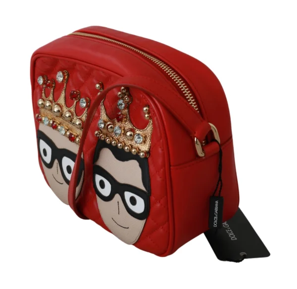 Dolce & Gabbana Women's Elegant Red Leather Crossbody Glam Bag