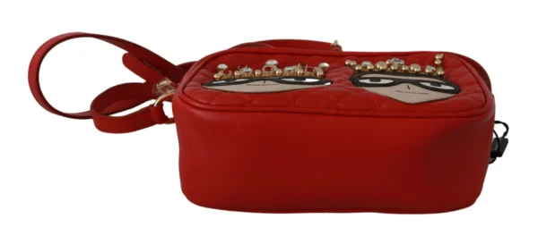 Dolce & Gabbana Women's Elegant Red Leather Crossbody Glam Bag