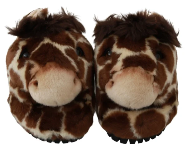 Dolce & Gabbana Women's Elegant Giraffe Pattern Slides for Sophisticated Comfort