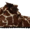 Dolce & Gabbana Women's Elegant Giraffe Pattern Slides for Sophisticated Comfort