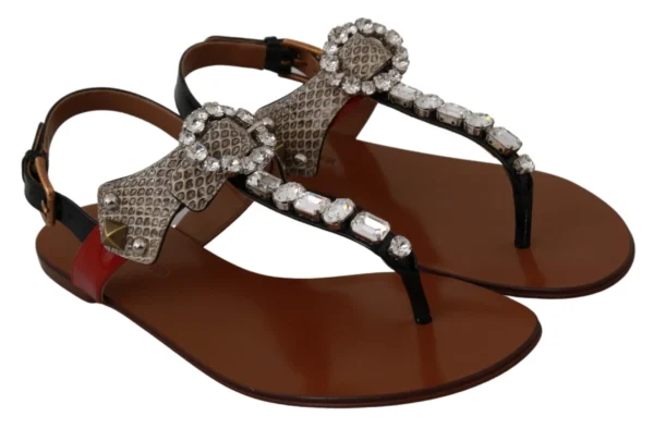 Dolce & Gabbana Women's Elegant Strappy Sandals with Exotic Charm