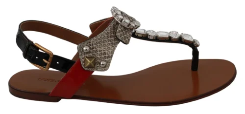 Dolce & Gabbana Women's Elegant Strappy Sandals with Exotic Charm