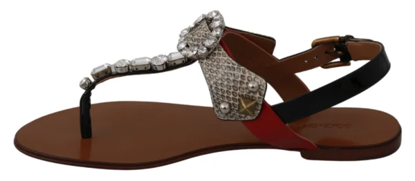 Dolce & Gabbana Women's Elegant Strappy Sandals with Exotic Charm