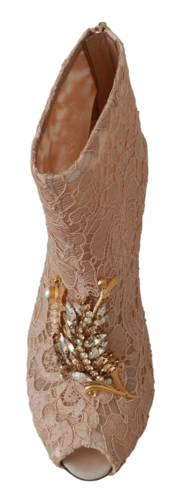 Dolce & Gabbana Women's Elegant Lace Stilettos with Crystal Accents