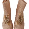 Dolce & Gabbana Women's Elegant Lace Stilettos with Crystal Accents