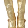 Dolce & Gabbana Women's Elegant Gold Crystal Booties