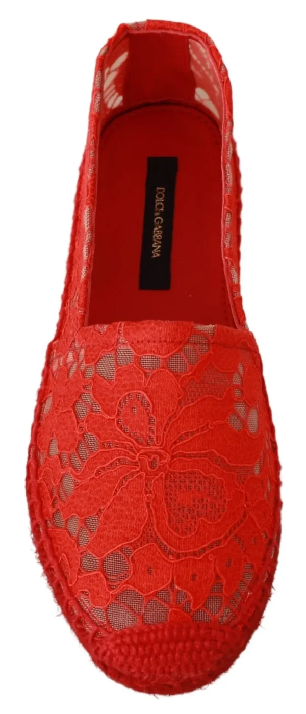Dolce & Gabbana Women's Red Viscose Espadrilles Flat Shoes