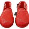 Dolce & Gabbana Women's Red Viscose Espadrilles Flat Shoes