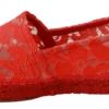 Dolce & Gabbana Women's Red Viscose Espadrilles Flat Shoes