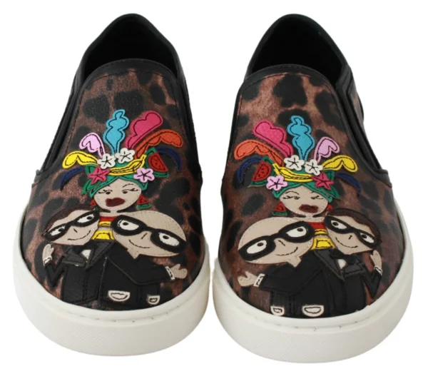 Dolce & Gabbana Women's Elegant Leopard Print Loafers for Sophisticated Style