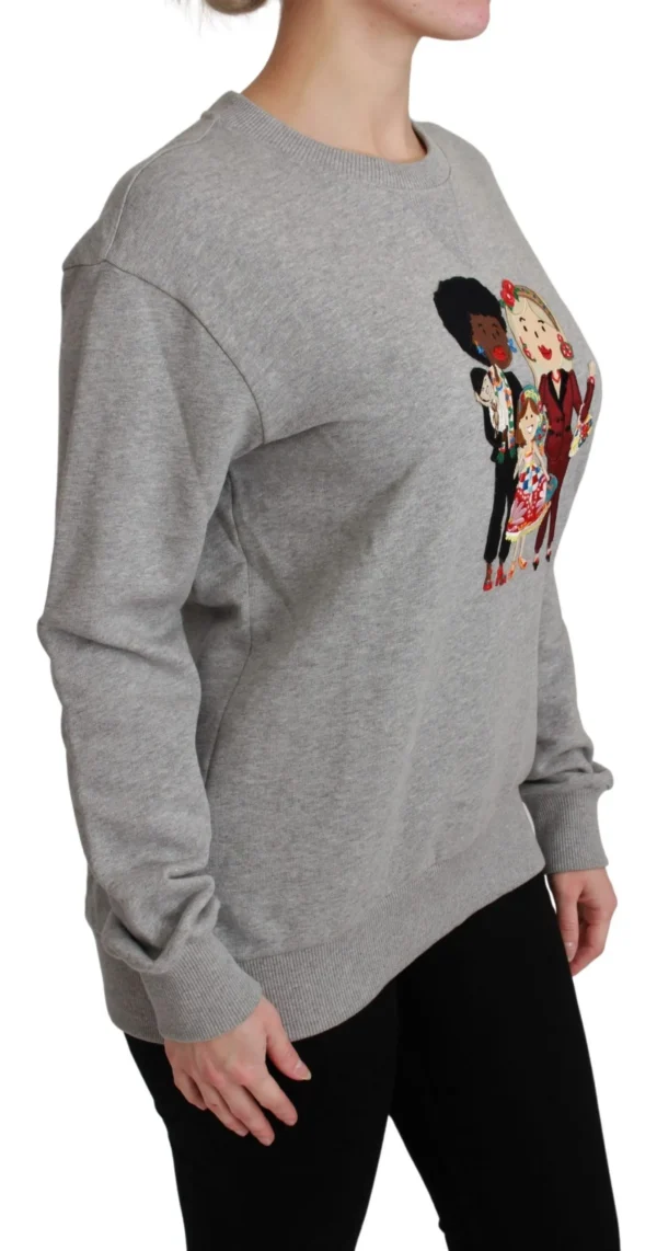 Dolce & Gabbana Women's Elegant Multicolor Embroidered Crew-neck Sweater