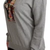 Dolce & Gabbana Women's Elegant Multicolor Embroidered Crew-neck Sweater