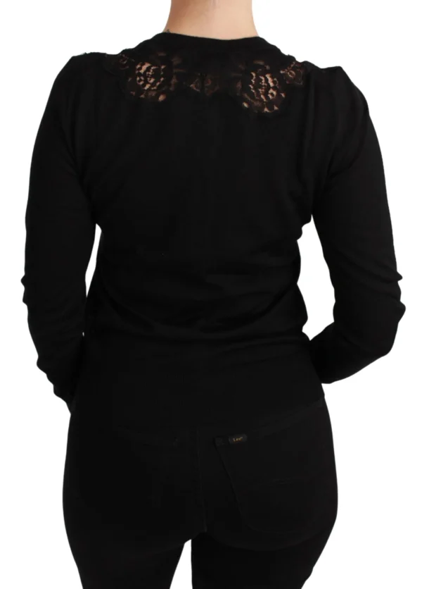 Dolce & Gabbana Women's Elegant Cashmere Silk Blend Lace Cardigan