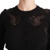 Dolce & Gabbana Women's Elegant Cashmere Silk Blend Lace Cardigan